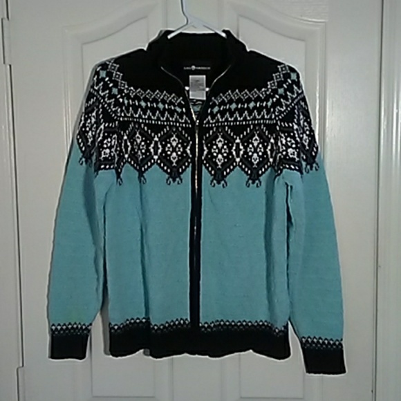 Sag Harbor Sweaters - FINAL MARKDOWN Ladies' Sag Harbor Zip Front Cardigan Sweater sml